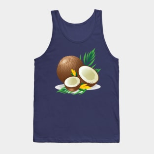 Coconut Illustration Hand Drawn Tank Top